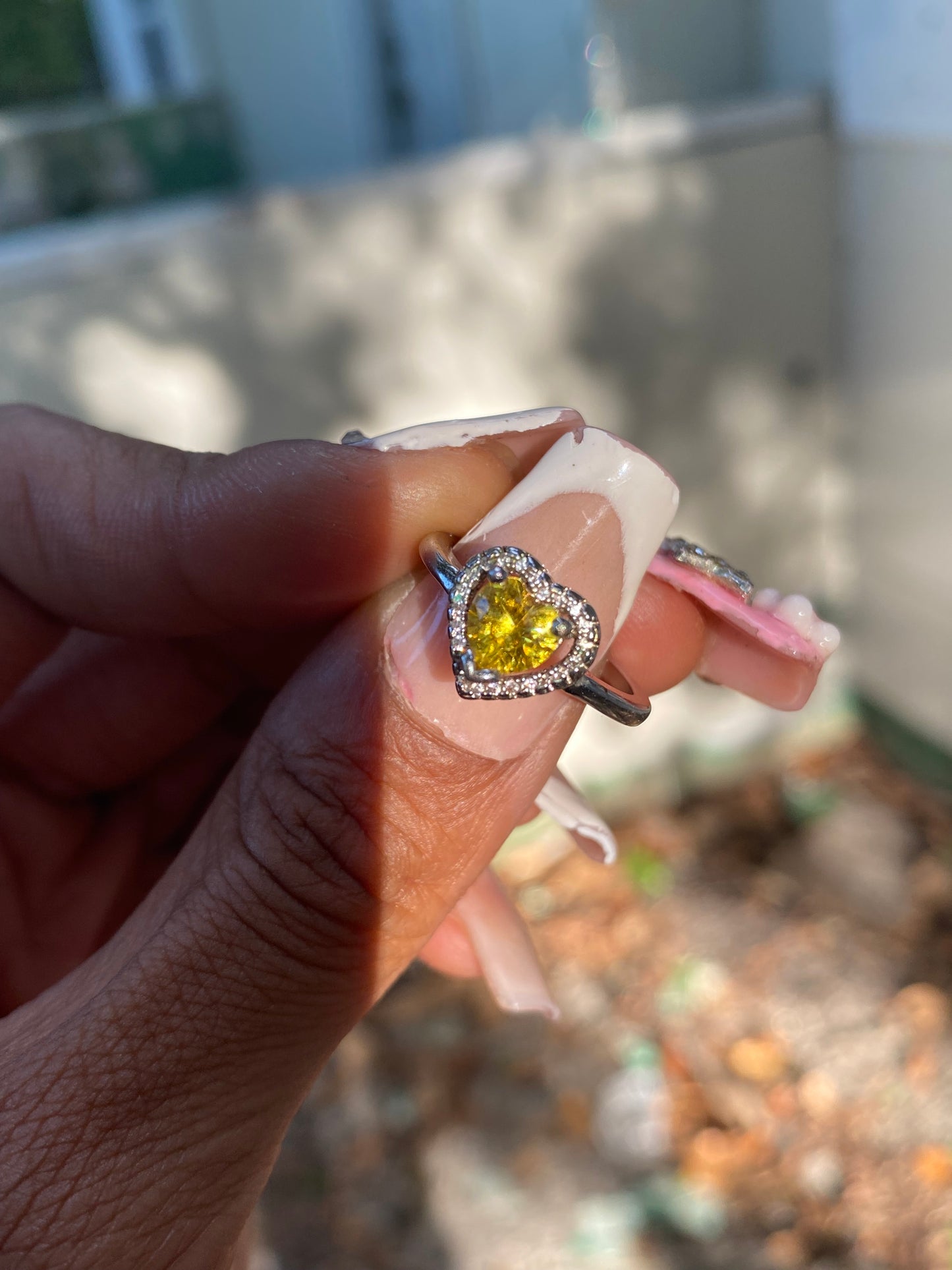 Yellow heart ring