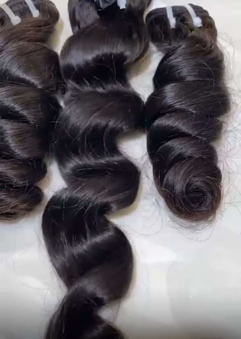 Raw loose wave bundle