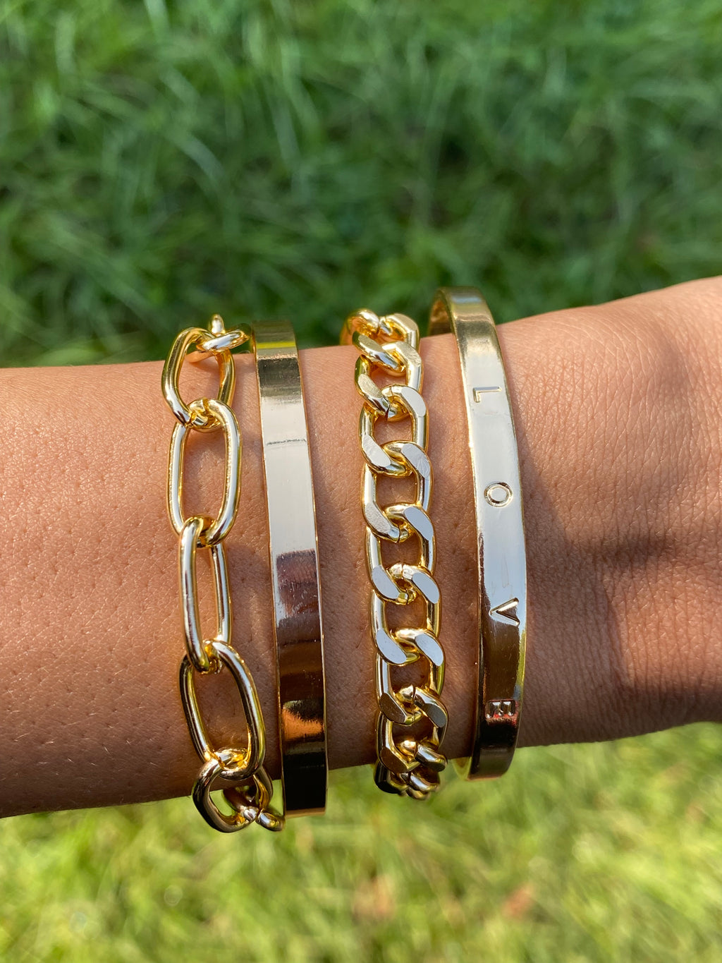 4pc gold bangle set