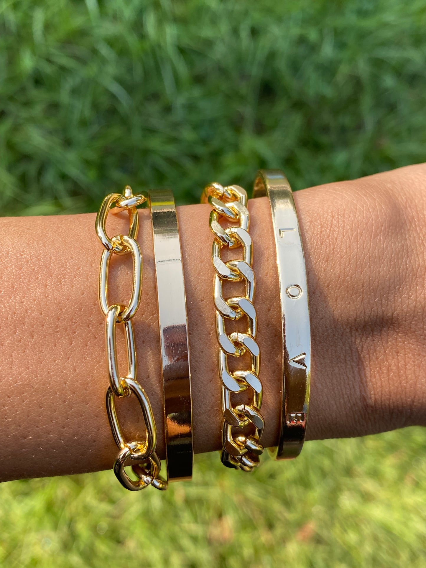 4pc gold bangle set