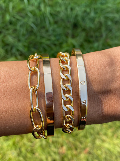 4pc gold bangle set