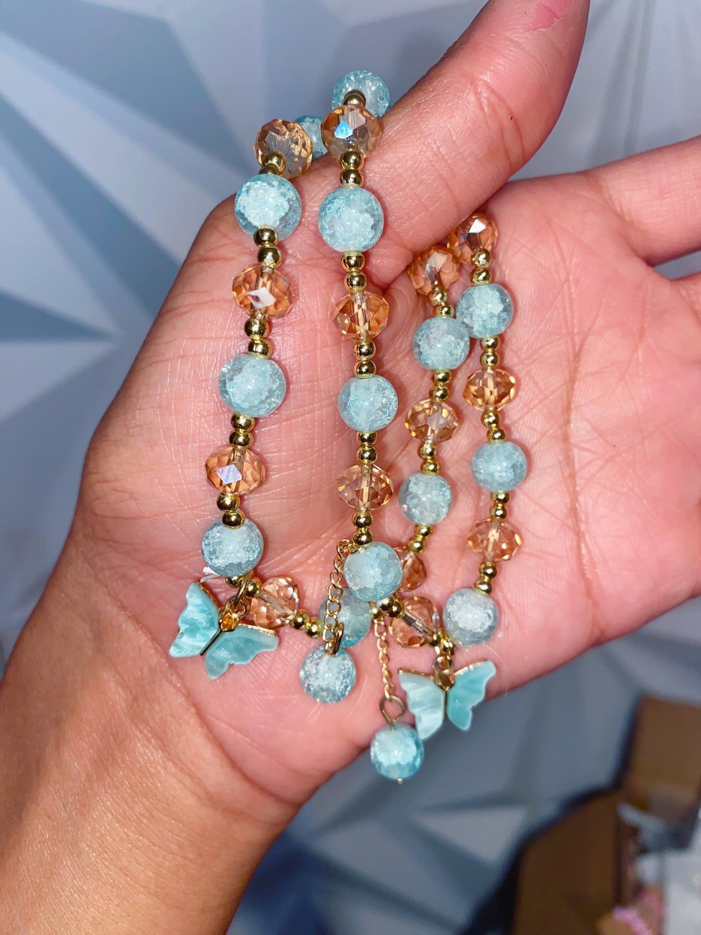 1pc Turquoise charm beaded bracelet