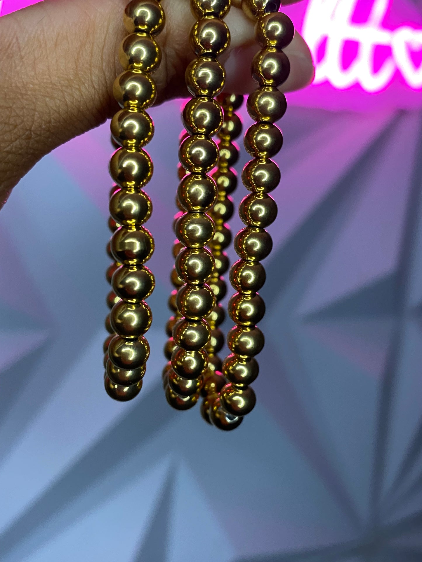 1pc Gold beaded bracelet