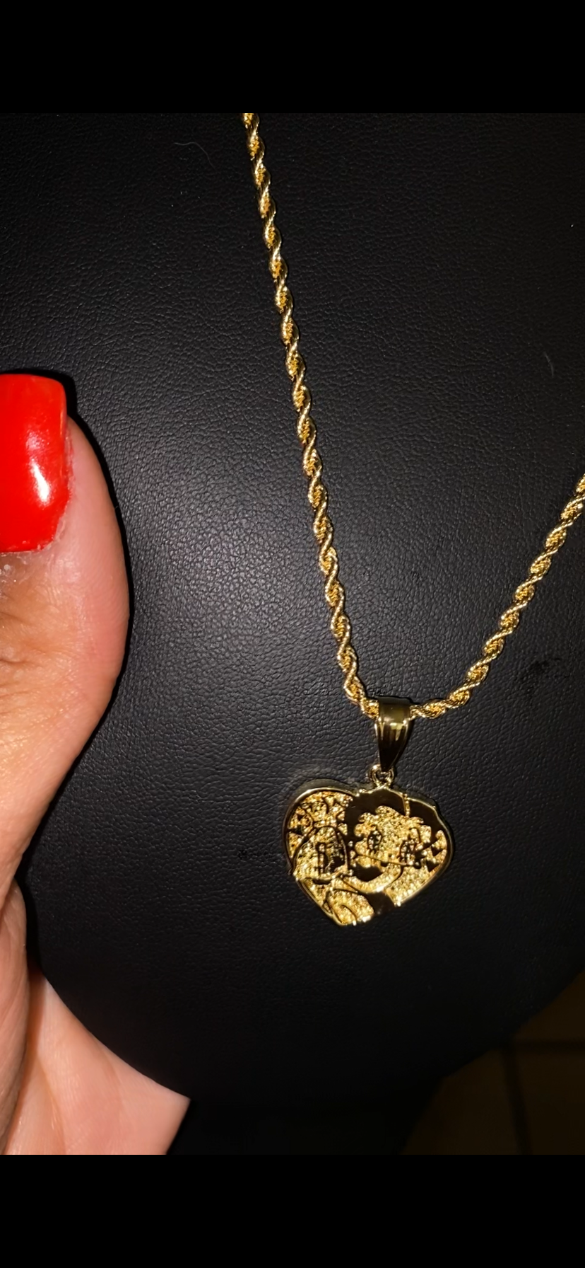 Y2K Betty Boop Money Girl Heart Necklace