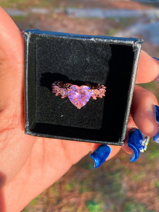Cupid’s Crystal Heart Ring