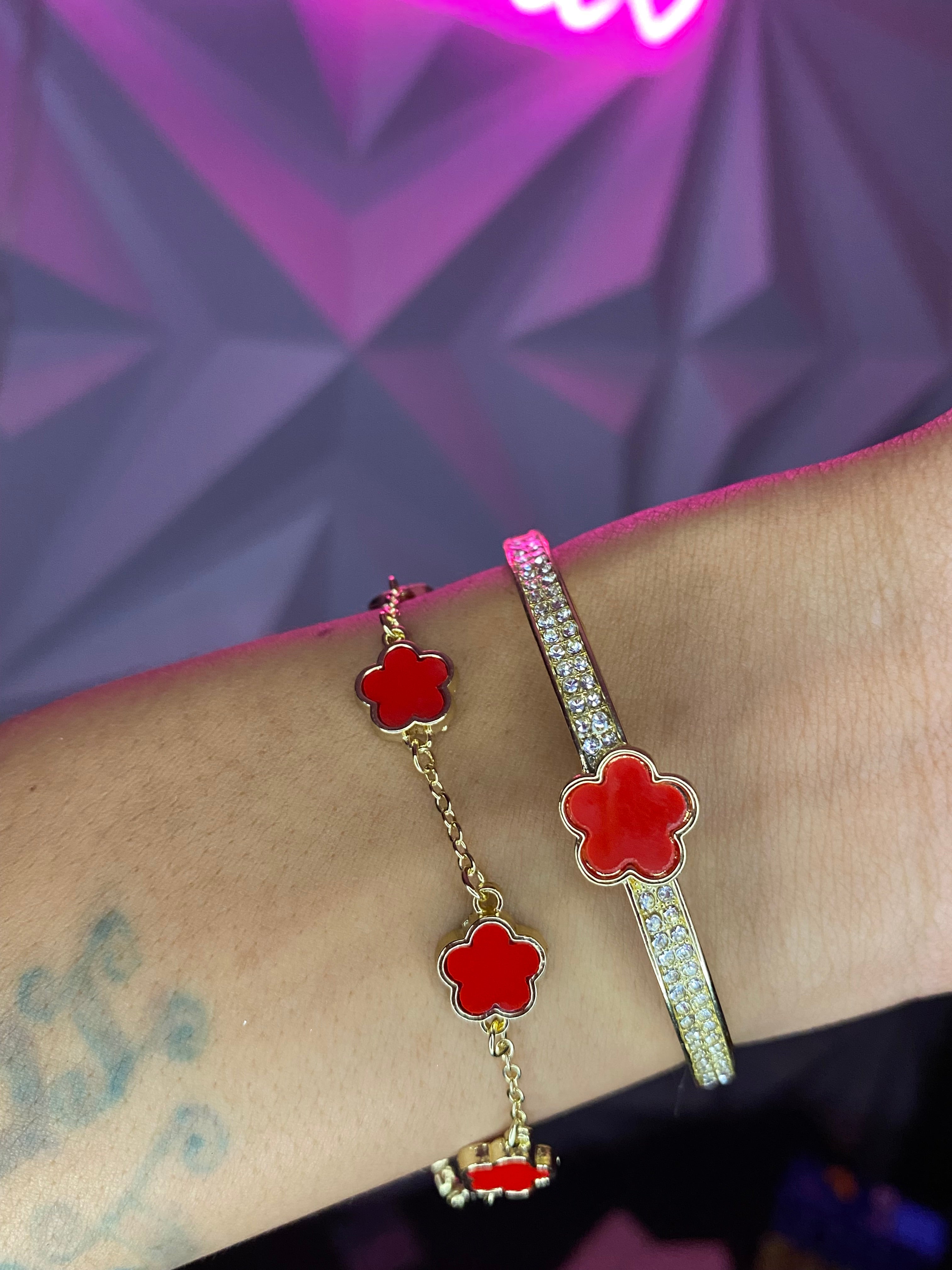 2pc clover & bangle set