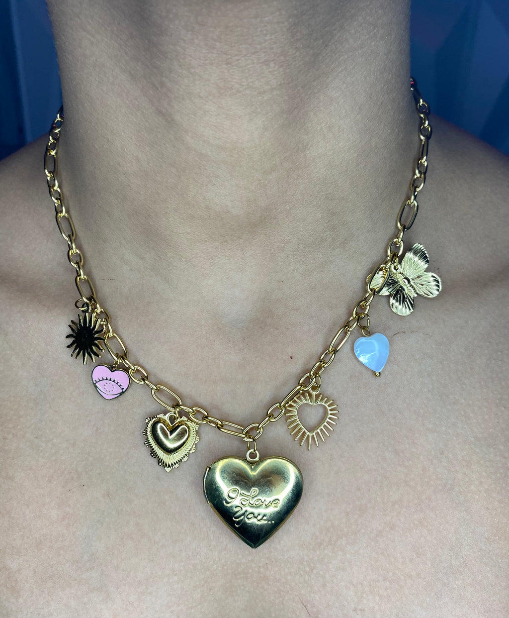 Golden Charm Love Necklace