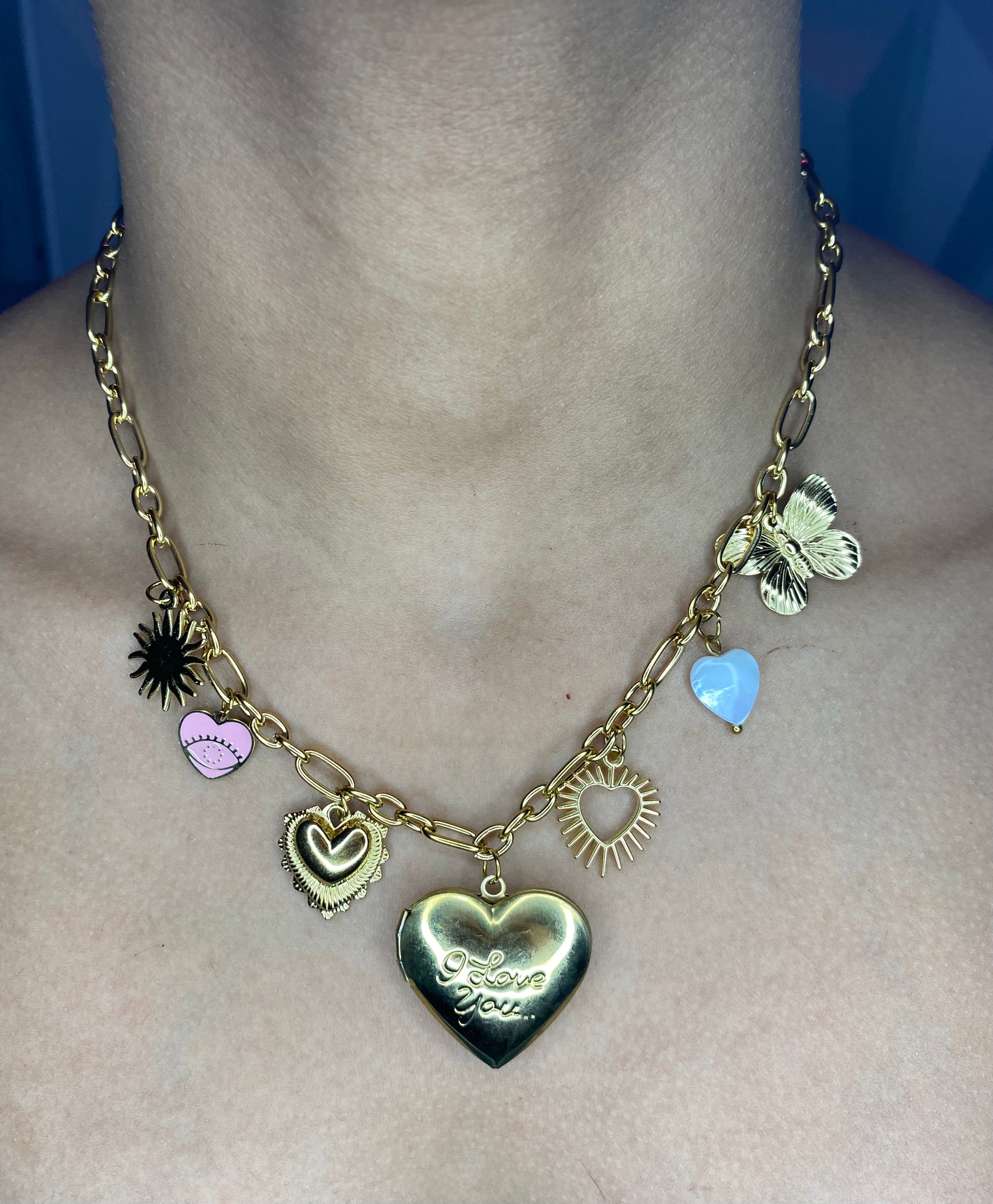 Golden Charm Love Necklace
