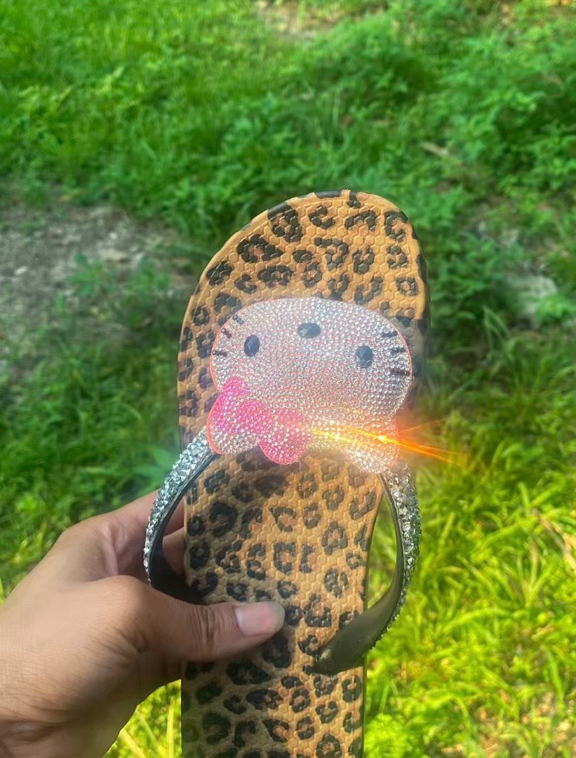 Y2K Hello Kitty Rhinestone Flip Flops 🎀✨