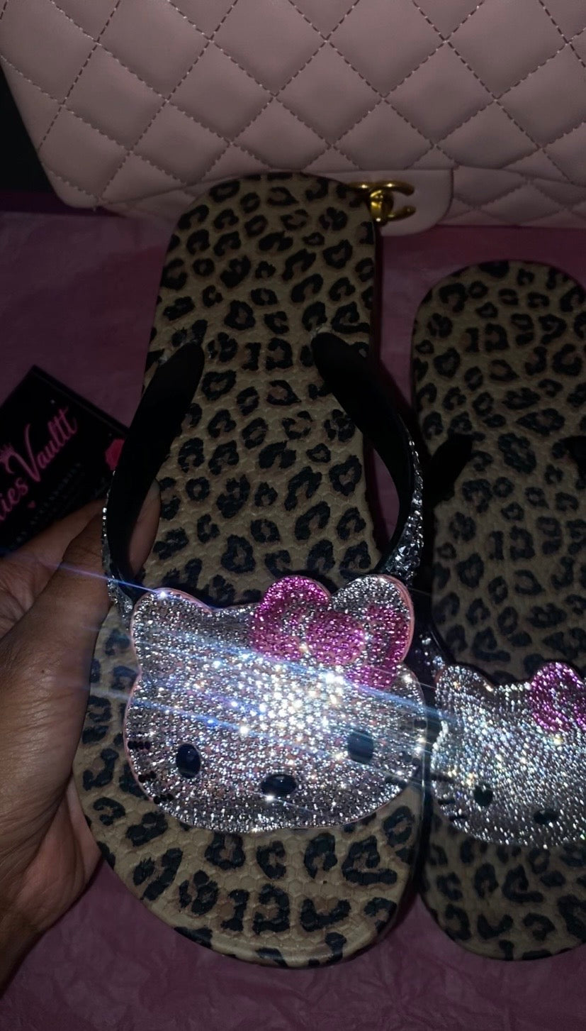 Y2K Hello Kitty Rhinestone Flip Flops 🎀✨