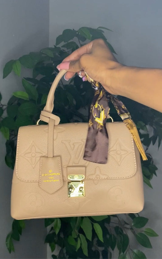 Nude Luxe Embossed Satchel