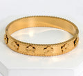 Golden Floral Luxe Bangle