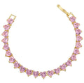 Pink Hearts Tennis Bracelet