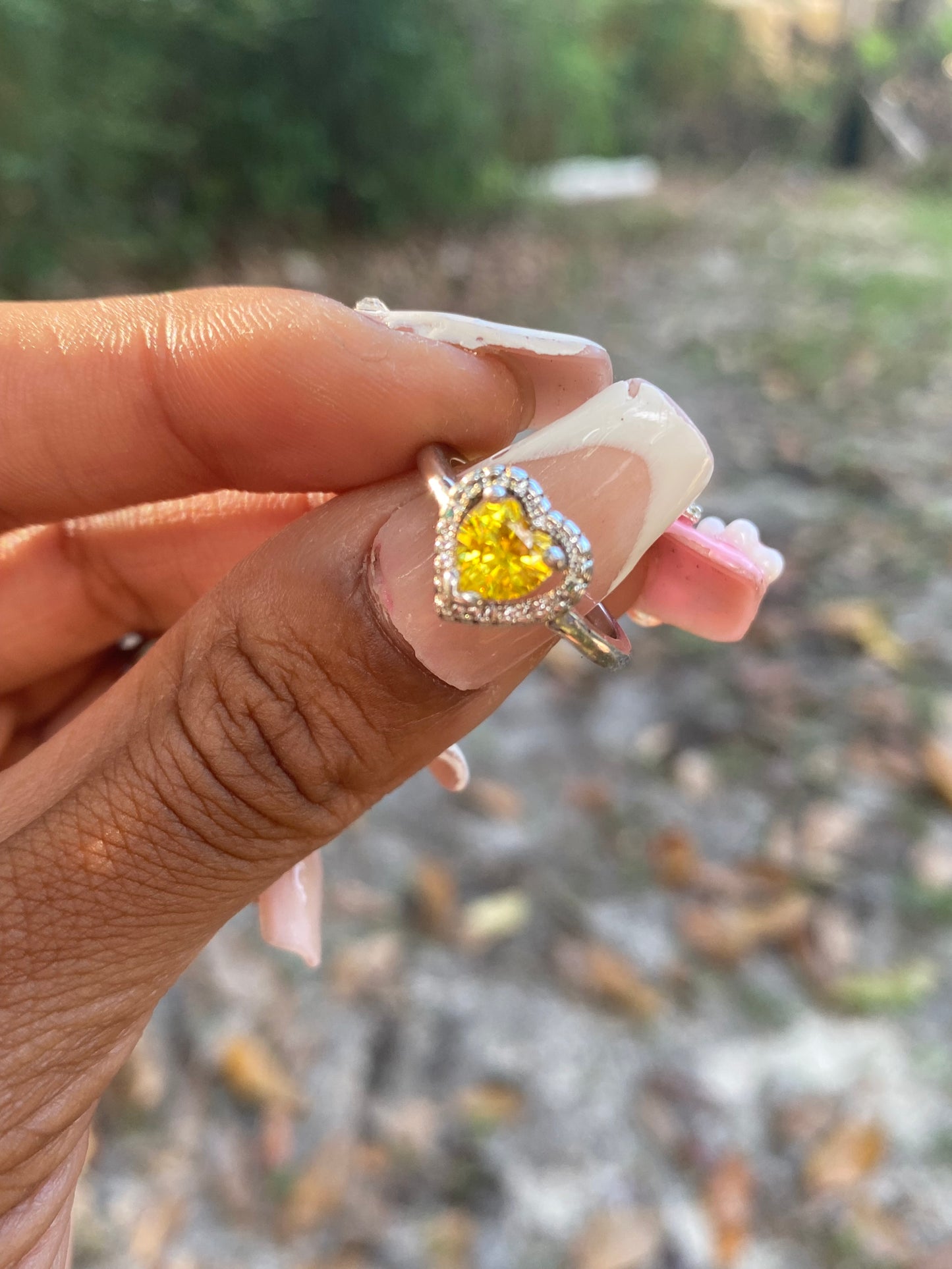 Yellow heart ring
