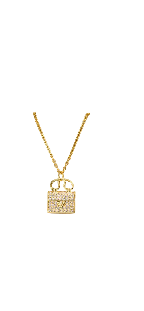 Golden Lock Pendant Necklace
