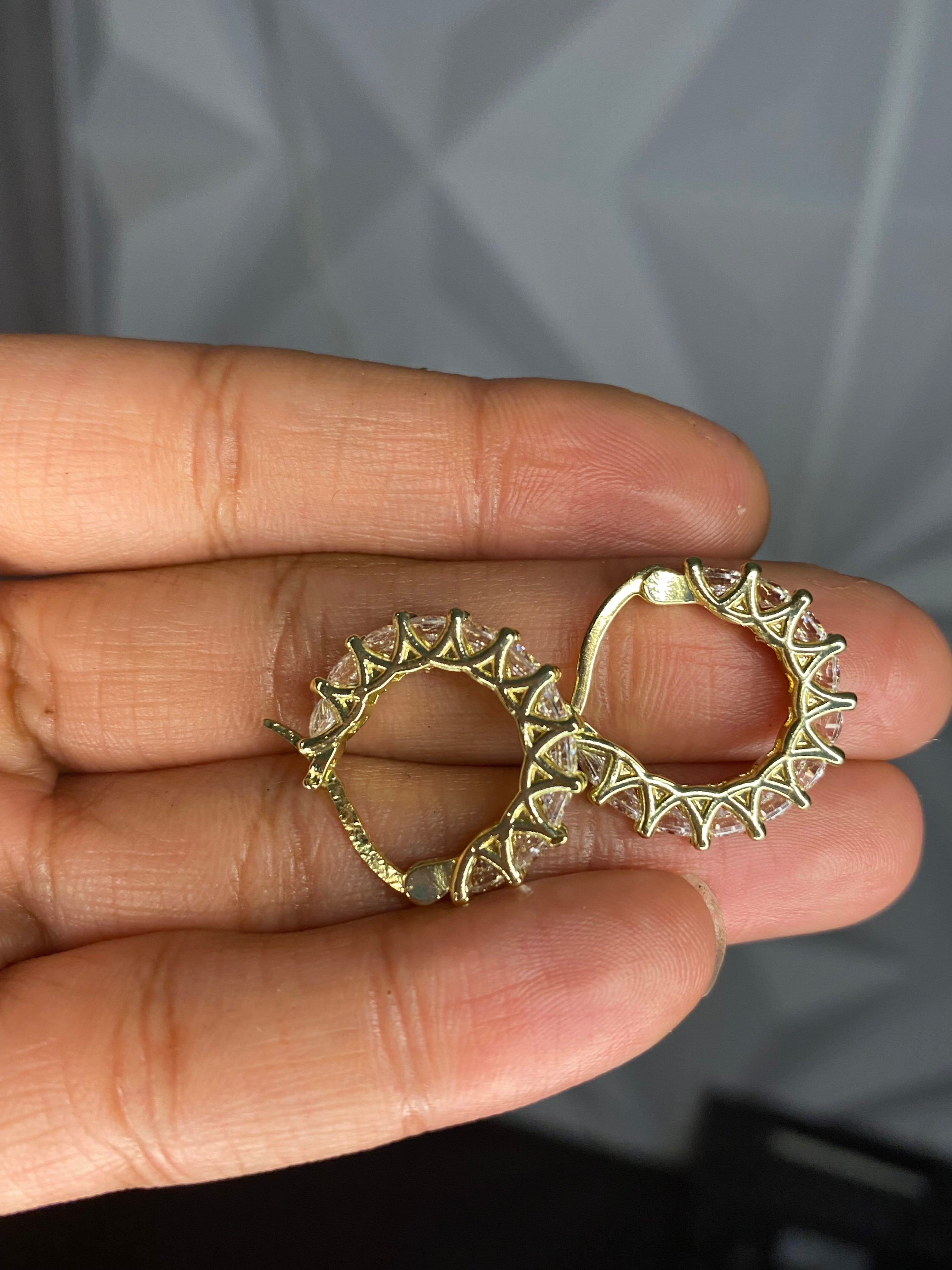 Iced Luxe Gold Hoop Earrings