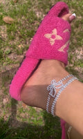 Silver Iced Bow Anklet 2pc 🎀❄️