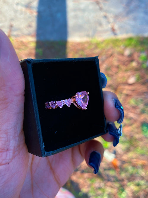Cupid’s Crystal Heart Ring