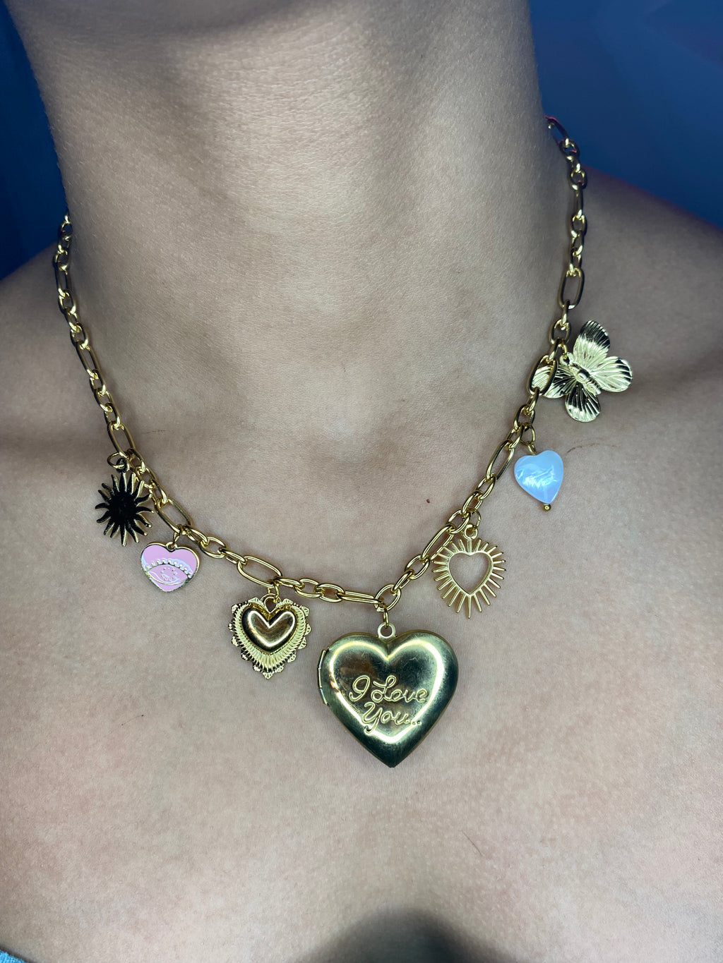 Golden Charm Love Necklace