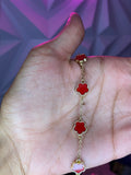 Red clover bracelet