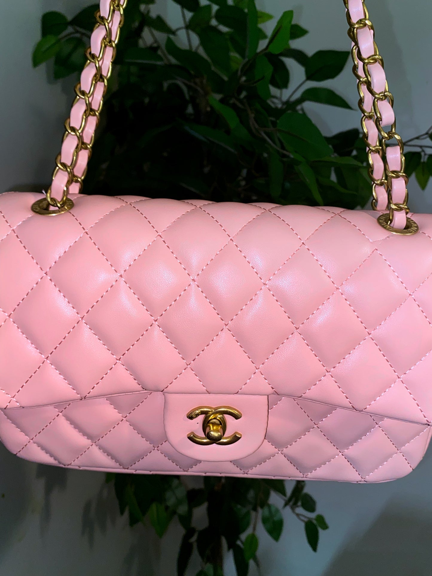 Pink Quilted Chain Shoulder Bag (Luxury-Inspired)